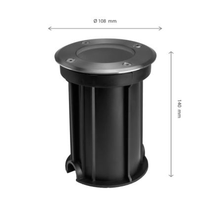 Outdoor-Einfahrtsleuchte LUKKA CONNECT 1xGU10/4W/230V IP67 matt Chrom rund