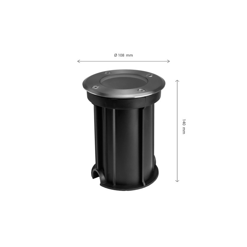 Outdoor-Einfahrtsleuchte LUKKA CONNECT 1xGU10/4W/230V IP67 matt Chrom rund