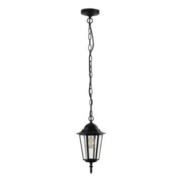 Outdoor-Hängeleuchte an Kette ARRAIA 1xE27/15W/230V IP44 schwarz
