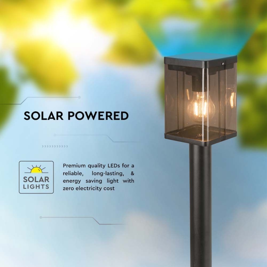 Outdoor-LED-Solarleuchte mit Sensor LED/2,5W/3,7V 3000K IP54 schwarz