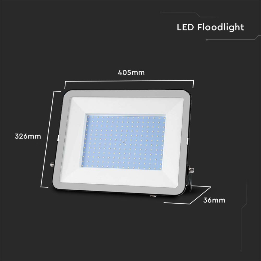 Outdoor-LED-Strahler SAMSUNG CHIP LED/200W/230V 4000K IP65 schwarz