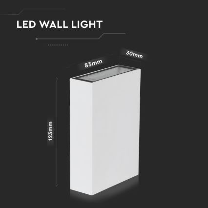 Outdoor-LED-Wandleuchte LED/4W/230V 6400K IP65 weiß