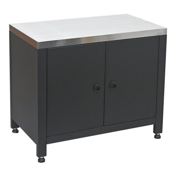 Outdoor-Modul Unterschrank für Grill 80x47x69 cm schwarz/Edelstahl