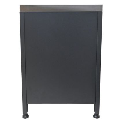 Outdoor-Modul Unterschrank für Grill 80x47x69 cm schwarz/Edelstahl