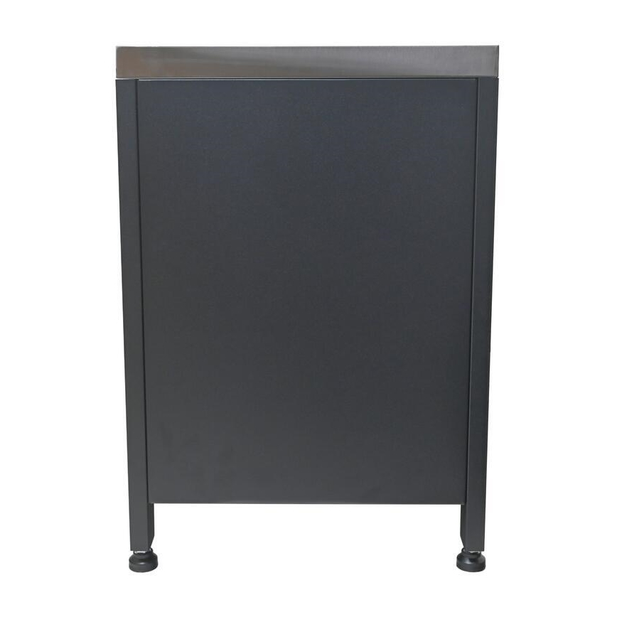Outdoor-Modul Unterschrank für Grill 80x47x69 cm schwarz/Edelstahl