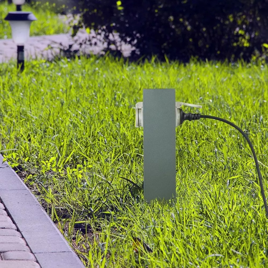 Outdoor-Steckdosensäule SCHUKO 2Z 230V IP44