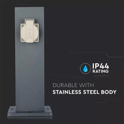 Outdoor-Steckdosensäule SCHUKO 2Z 230V IP44