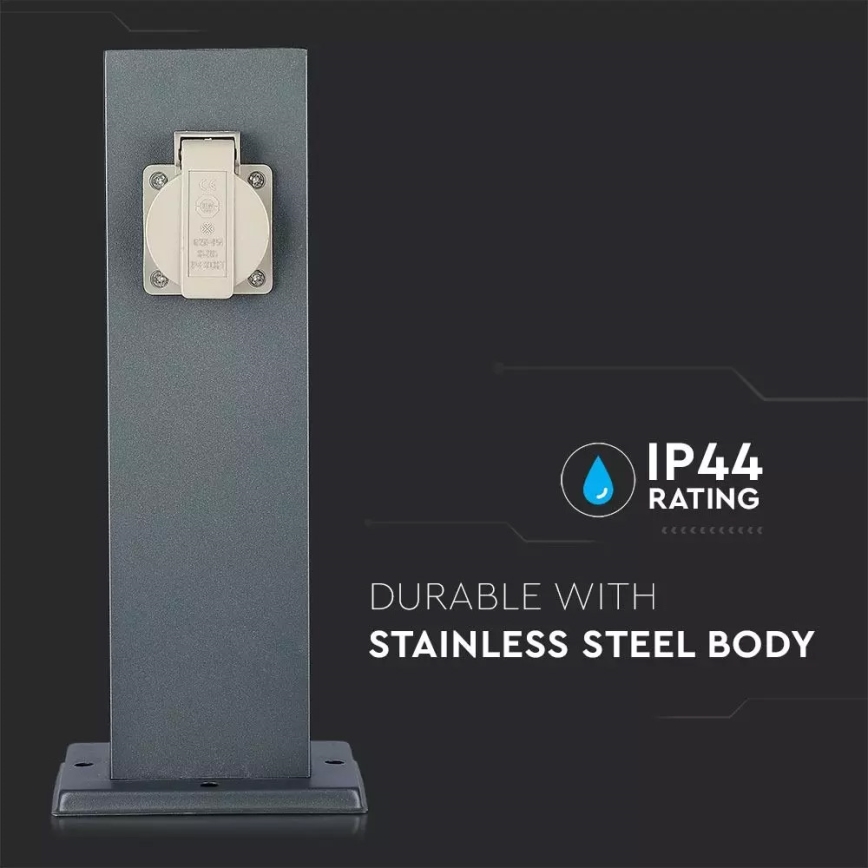 Outdoor-Steckdosensäule SCHUKO 2Z 230V IP44