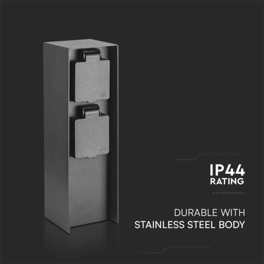 Outdoor-Steckdosensäule 2Z 230V IP44