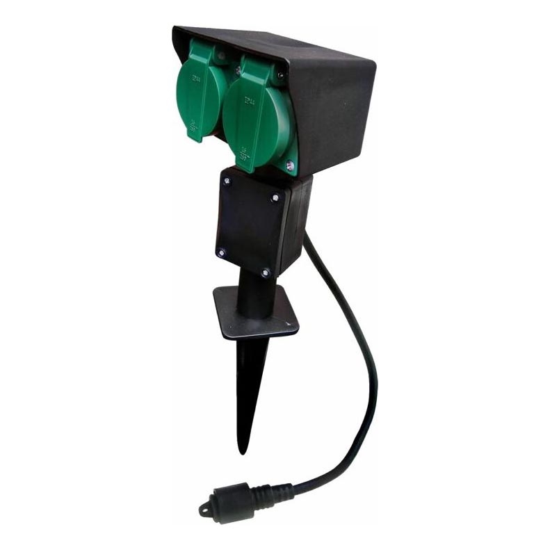Outdoor-Steckdosensäule EASY CONNECT 2Z 3600W/230V IP44 grün