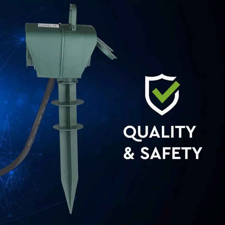 Outdoor-Steckdosensäule SCHUKO 4Z 230V IP44