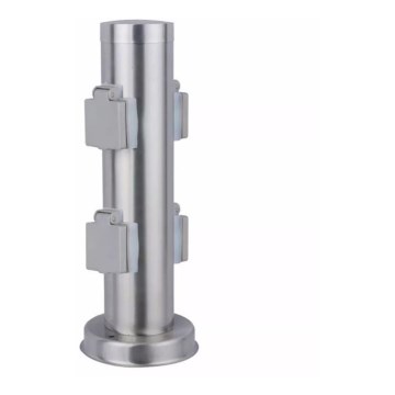 Outdoor-Steckdosensäule SYDNEY 4Z SCHUKO 230V IP44
