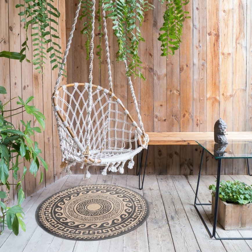 Outdoor-Teppich DELMAR 80 cm braun/beige