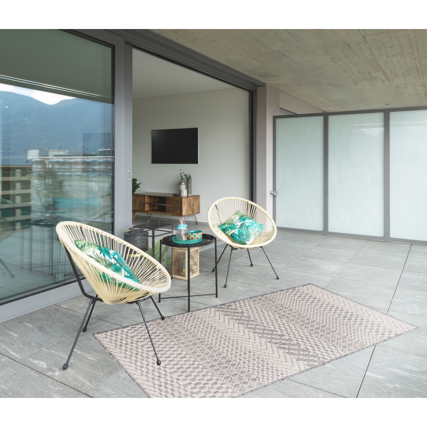Outdoor-Teppich EXPRESS 60x100 cm grau/creme