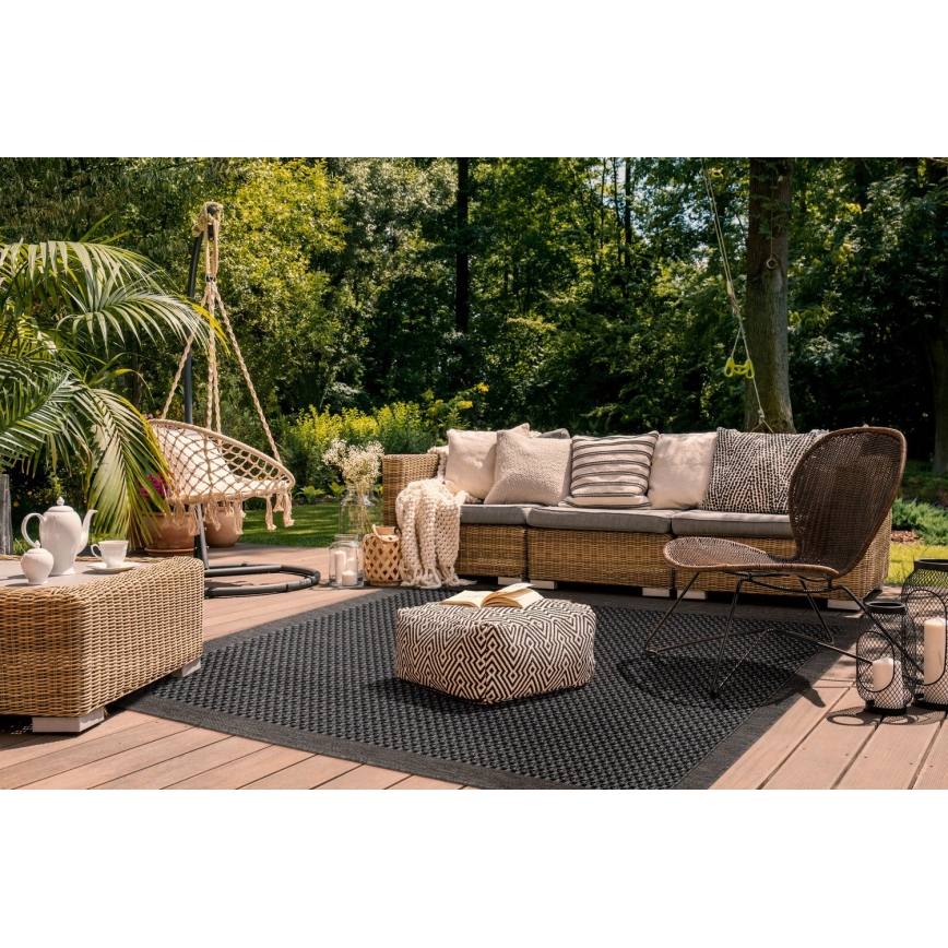 Outdoor-Teppich EXPRESS NEW OUTDOOR 160x220 cm anthrazit/braun