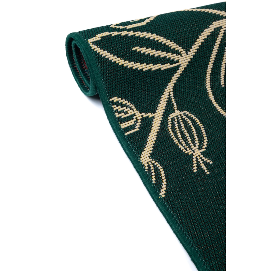 Outdoor-Teppich JUNGLE 80x160 cm, grün – Blattmuster