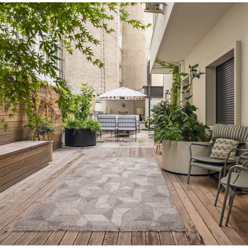 Outdoor-Teppich ORIA 120x170 cm Grau/Beige