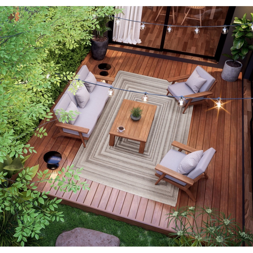 Outdoor-Teppich ORIA 120x170 cm grau