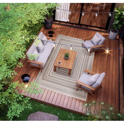 Outdoor-Teppich ORIA 200 x 280 cm grau