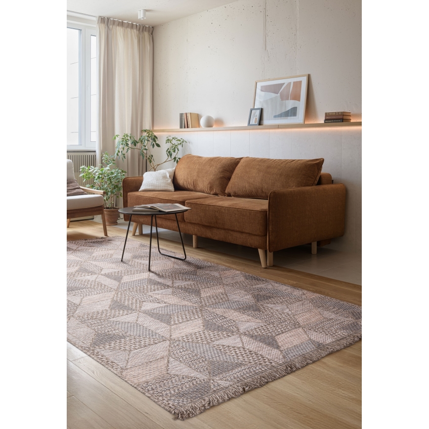 Outdoor-Teppich ORIA 70x140 cm grau/beige