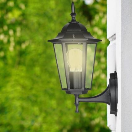 Outdoor-Wandlampe 1xE27/40W/230V IP44 schwarz