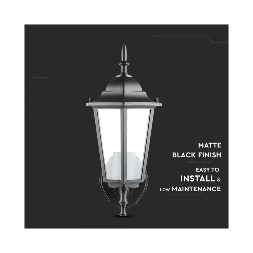 Outdoor-Wandlampe 1xE27/40W/230V IP44 schwarz