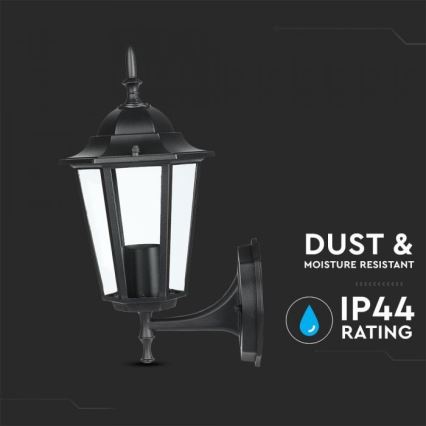 Outdoor-Wandlampe 1xE27/40W/230V IP44 schwarz