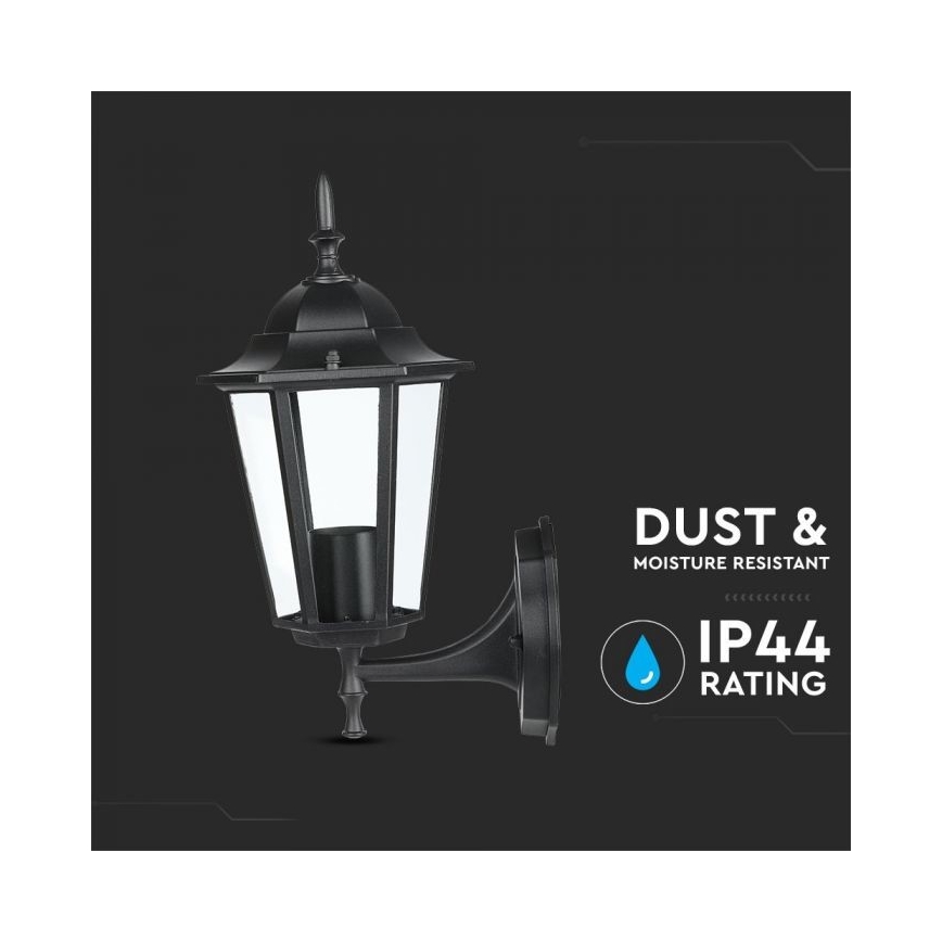 Outdoor-Wandlampe 1xE27/40W/230V IP44 schwarz