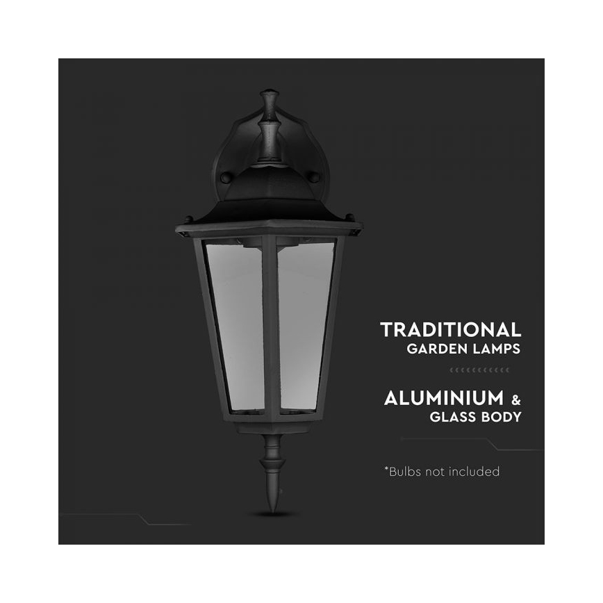 Outdoor-Wandlampe 1xE27/40W/230V IP44 schwarz