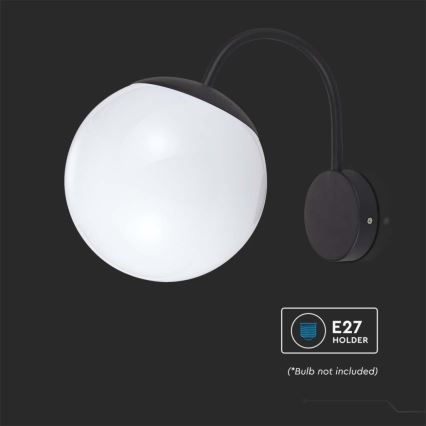 Outdoor-Wandlampe 1xE27/60W/230V IP44 schwarz