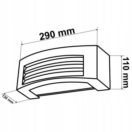 Outdoor-Wandleuchte 1xE27/14W/230V IP54 grau