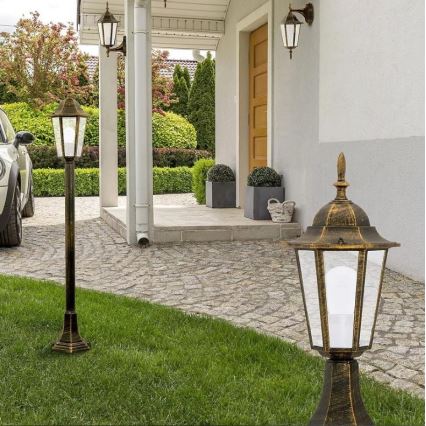 ALU1047IP - Venkovní nástěnné svítidlo LIGURIA E27/60W/230V patina