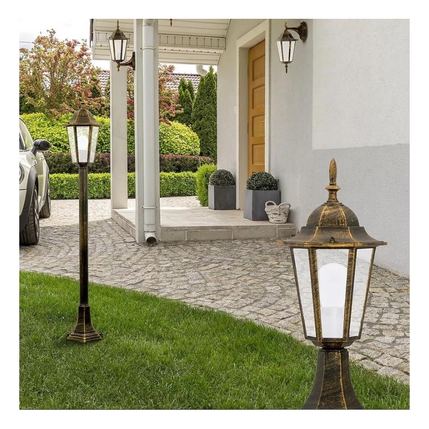 ALU1047IP - Venkovní nástěnné svítidlo LIGURIA E27/60W/230V patina