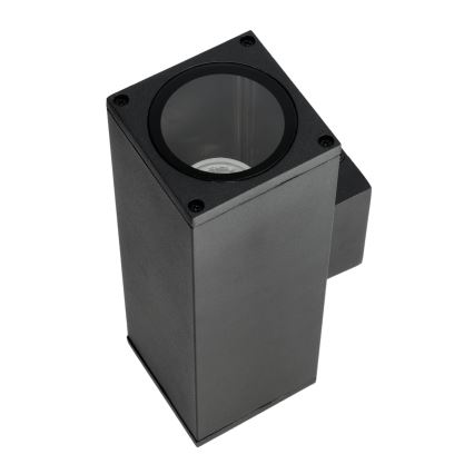 Outdoor-Wandleuchte 2xGU10/35W/230V IP54 eckig schwarz