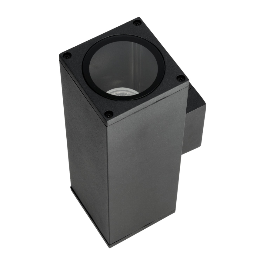 Outdoor-Wandleuchte 2xGU10/35W/230V IP54 eckig schwarz