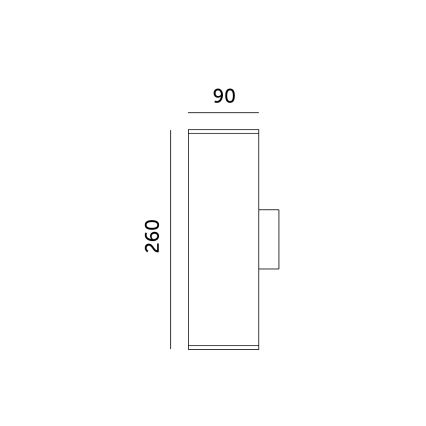 Outdoor-Wandleuchte 2xGU10/35W/230V IP54 eckig schwarz