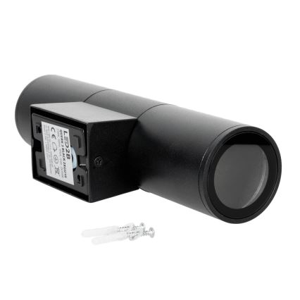 Outdoor-Wandleuchte 2xGU10/35W/230V IP54 rund schwarz