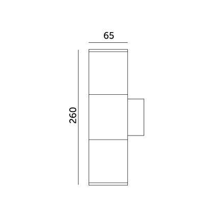 Outdoor-Wandleuchte 2xGU10/35W/230V IP54 rund schwarz