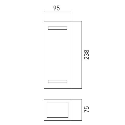 Outdoor-Wandleuchte BRICK 2xGU10/7W/230V IP44