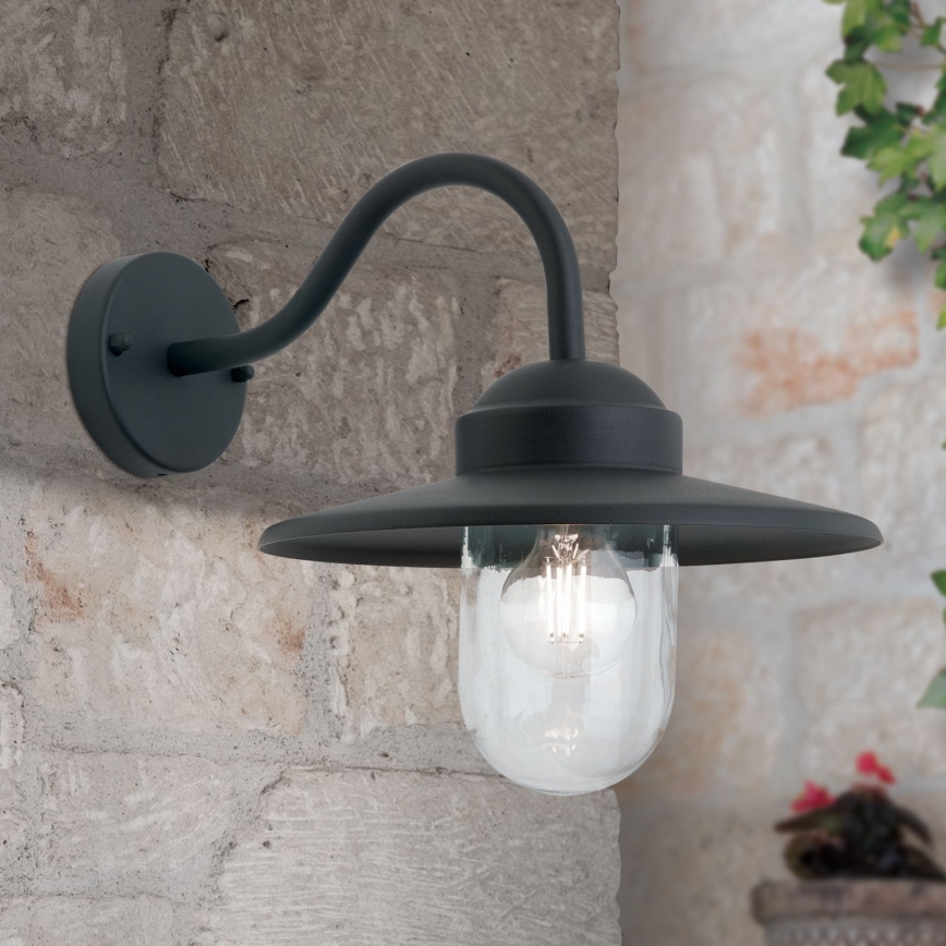 Outdoor-Wandleuchte EDWARD 1xE27/60W/230V IP44 schwarz