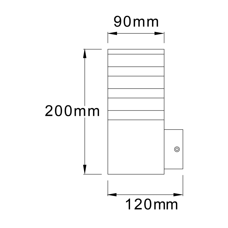 Outdoor-Wandleuchte mit Sensor TEKSAS 1xE27/12W/230V IP44 anthrazit