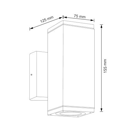 Outdoor-Wandleuchte MORRIS 2xGU10/35W/230V IP54