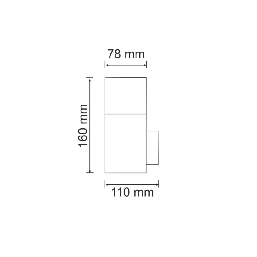 Outdoor-Wandleuchte NEW YORK 1xE27/12W/230V IP44 anthrazit