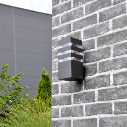 Outdoor-Wandleuchte TEKSAS 1xE27/12W/230V IP44 anthrazit
