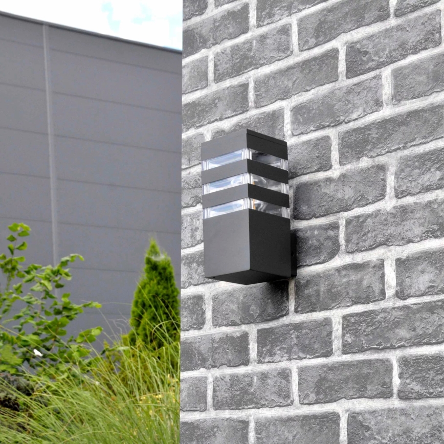 Outdoor-Wandleuchte TEKSAS 1xE27/12W/230V IP44 anthrazit