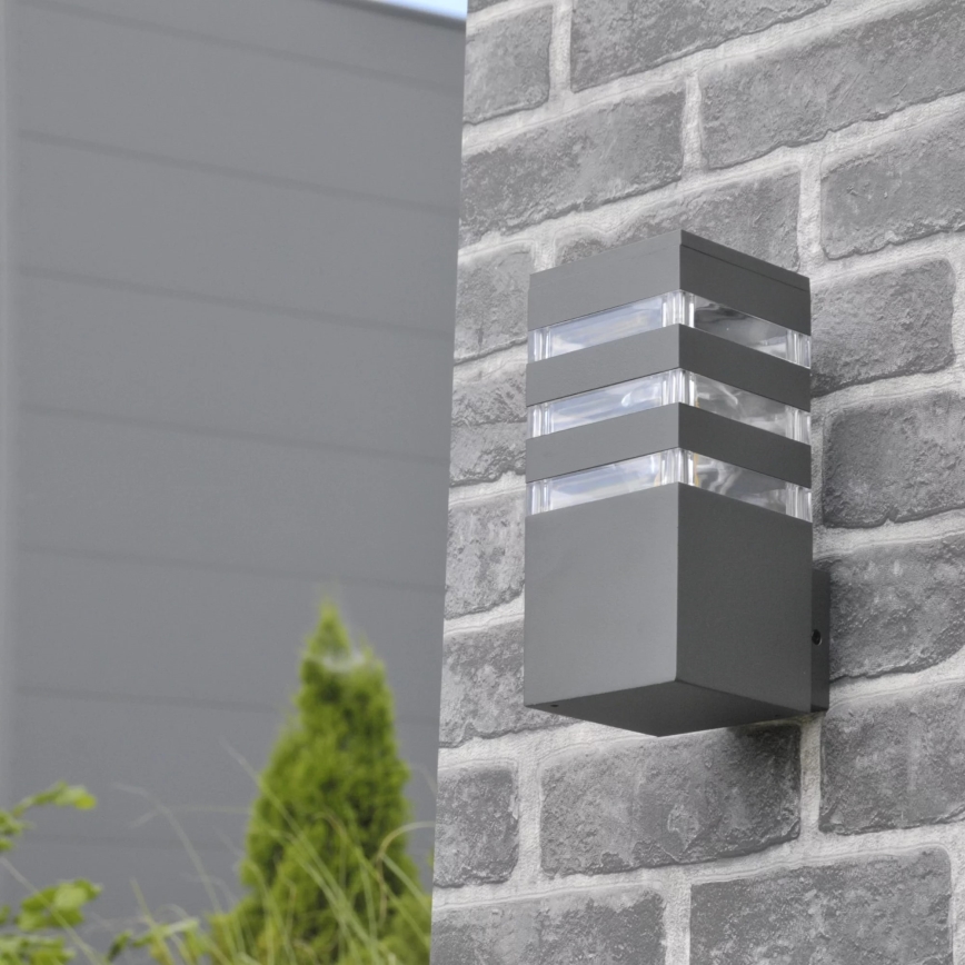 Outdoor-Wandleuchte TEKSAS 1xE27/12W/230V IP44 anthrazit