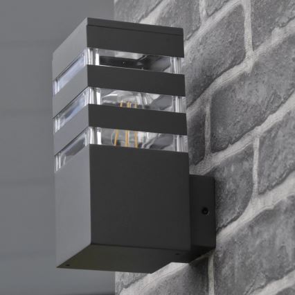 Outdoor-Wandleuchte TEKSAS 1xE27/12W/230V IP44 anthrazit