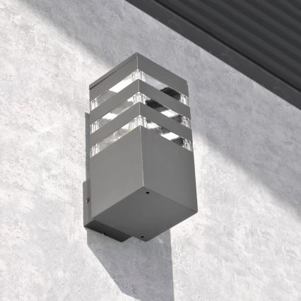 Outdoor-Wandleuchte TEKSAS 1xE27/12W/230V IP44 anthrazit