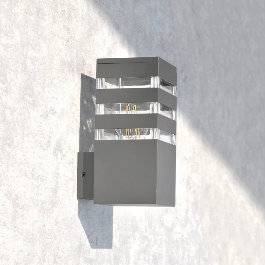 Outdoor-Wandleuchte TEKSAS 1xE27/12W/230V IP44 anthrazit