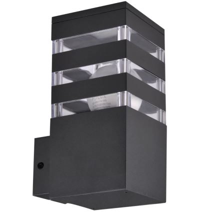 Outdoor-Wandleuchte TEKSAS 1xE27/12W/230V IP44 anthrazit